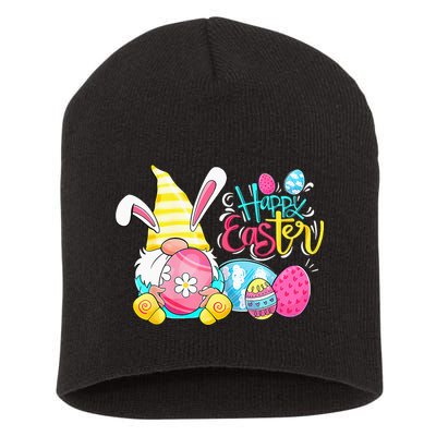Gnome Easter Egg Hunt Gnomes Bunny Happy Easter Day Gifts Short Acrylic Beanie