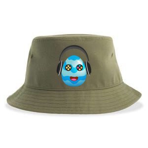 Gamer Egg Easter Day Cute Videogame Controller Gaming Sustainable Bucket Hat