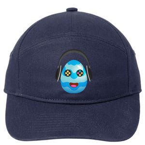 Gamer Egg Easter Day Cute Videogame Controller Gaming 7-Panel Snapback Hat