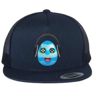 Gamer Egg Easter Day Cute Videogame Controller Gaming Flat Bill Trucker Hat