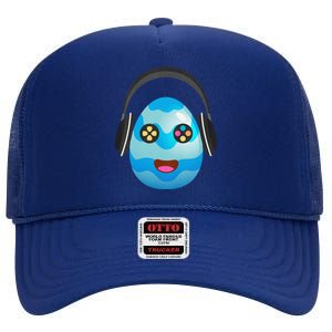 Gamer Egg Easter Day Cute Videogame Controller Gaming High Crown Mesh Back Trucker Hat