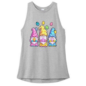 Gnome Easter Easter Easter Ladies PosiCharge Tri-Blend Wicking Tank