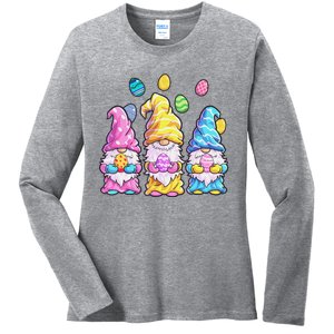 Gnome Easter Easter Easter Ladies Long Sleeve Shirt