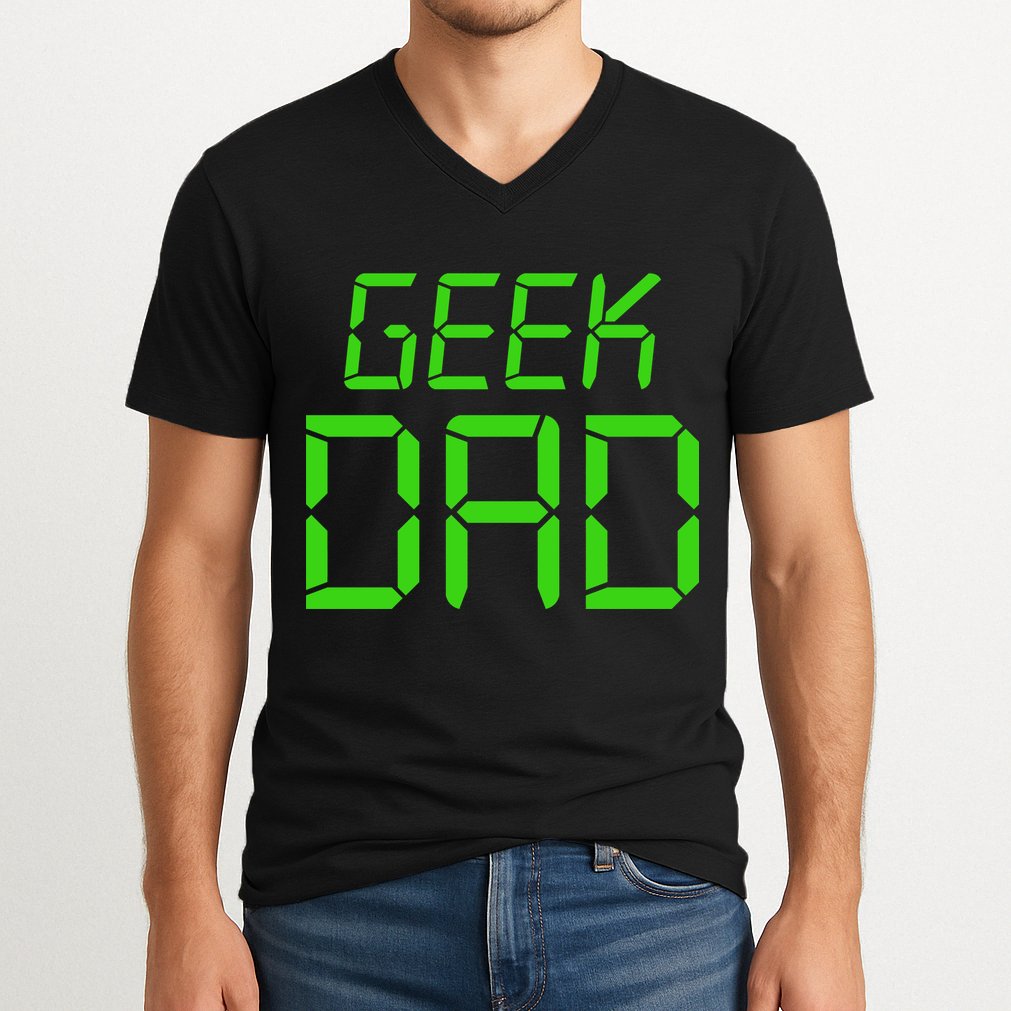 Geek Dad V-Neck T-Shirt