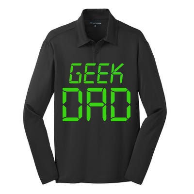 Geek Dad Silk Touch Performance Long Sleeve Polo