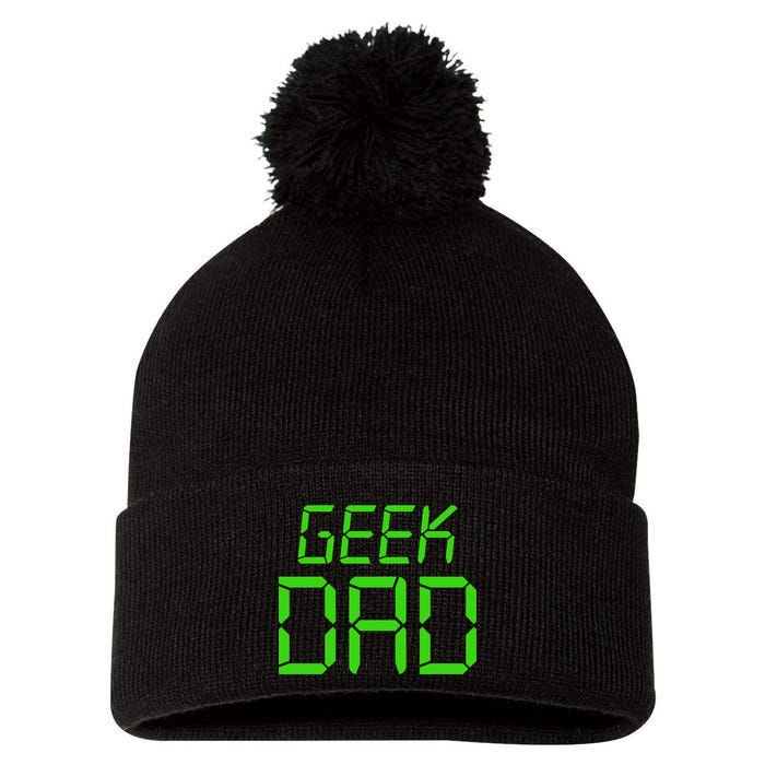 Geek Dad Pom Pom 12in Knit Beanie
