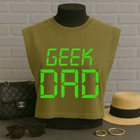 Geek Dad Garment-Dyed Women's Muscle Tee
