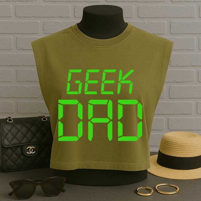 Geek Dad Garment-Dyed Women's Muscle Tee