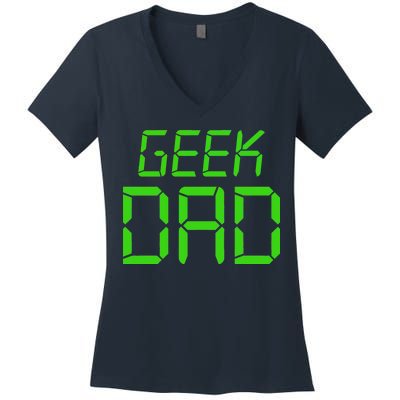 Geek Dad Women's V-Neck T-Shirt