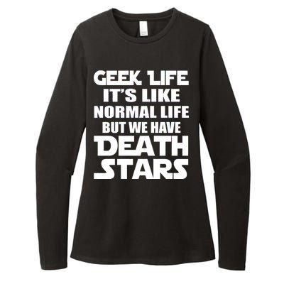 Geek Life Is Normal But We Have Death Stars Womens CVC Long Sleeve Shirt