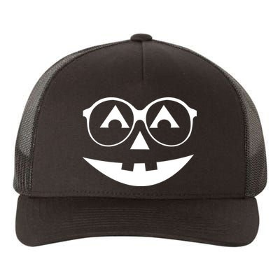 Geeky Pumpkin Jack O Lantern Yupoong Adult 5-Panel Trucker Hat