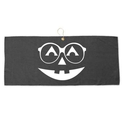Geeky Pumpkin Jack O Lantern Large Microfiber Waffle Golf Towel