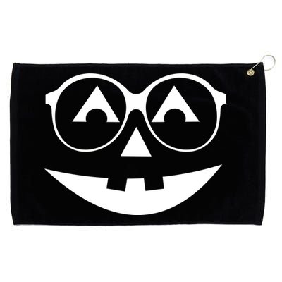 Geeky Pumpkin Jack O Lantern Grommeted Golf Towel