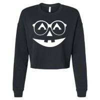 Geeky Pumpkin Jack O Lantern Cropped Pullover Crew