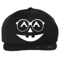Geeky Pumpkin Jack O Lantern Wool Snapback Cap