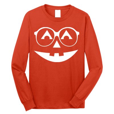 Geeky Pumpkin Jack O Lantern Long Sleeve Shirt
