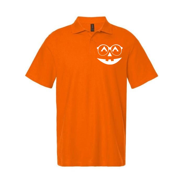 Geeky Pumpkin Jack O Lantern Softstyle Adult Sport Polo