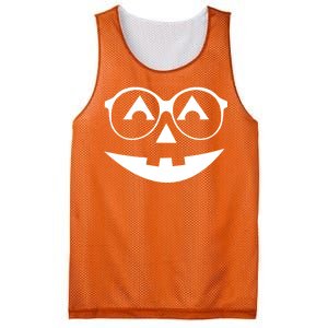 Geeky Pumpkin Jack O Lantern Mesh Reversible Basketball Jersey Tank