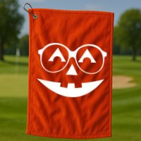 Geeky Pumpkin Jack O Lantern Golf Towel