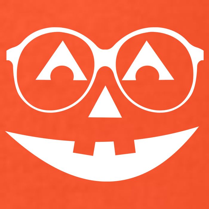 Geeky Pumpkin Jack O Lantern Womens T-Shirt