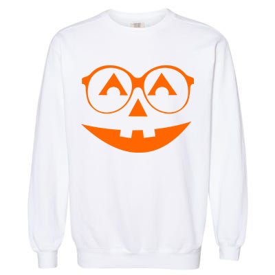 Geeky Pumpkin Jack O Lantern Garment-Dyed Sweatshirt