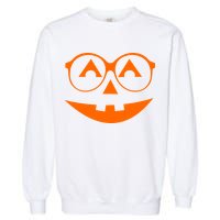 Geeky Pumpkin Jack O Lantern Garment-Dyed Sweatshirt