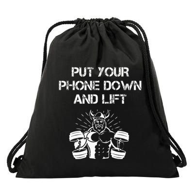 Gym Etiquette Fitness Rules Put Your Phone Down And Lift Drawstring Bag