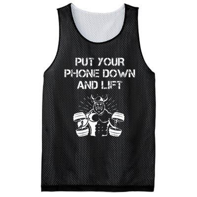 Gym Etiquette Fitness Rules Put Your Phone Down And Lift Mesh Reversible Basketball Jersey Tank