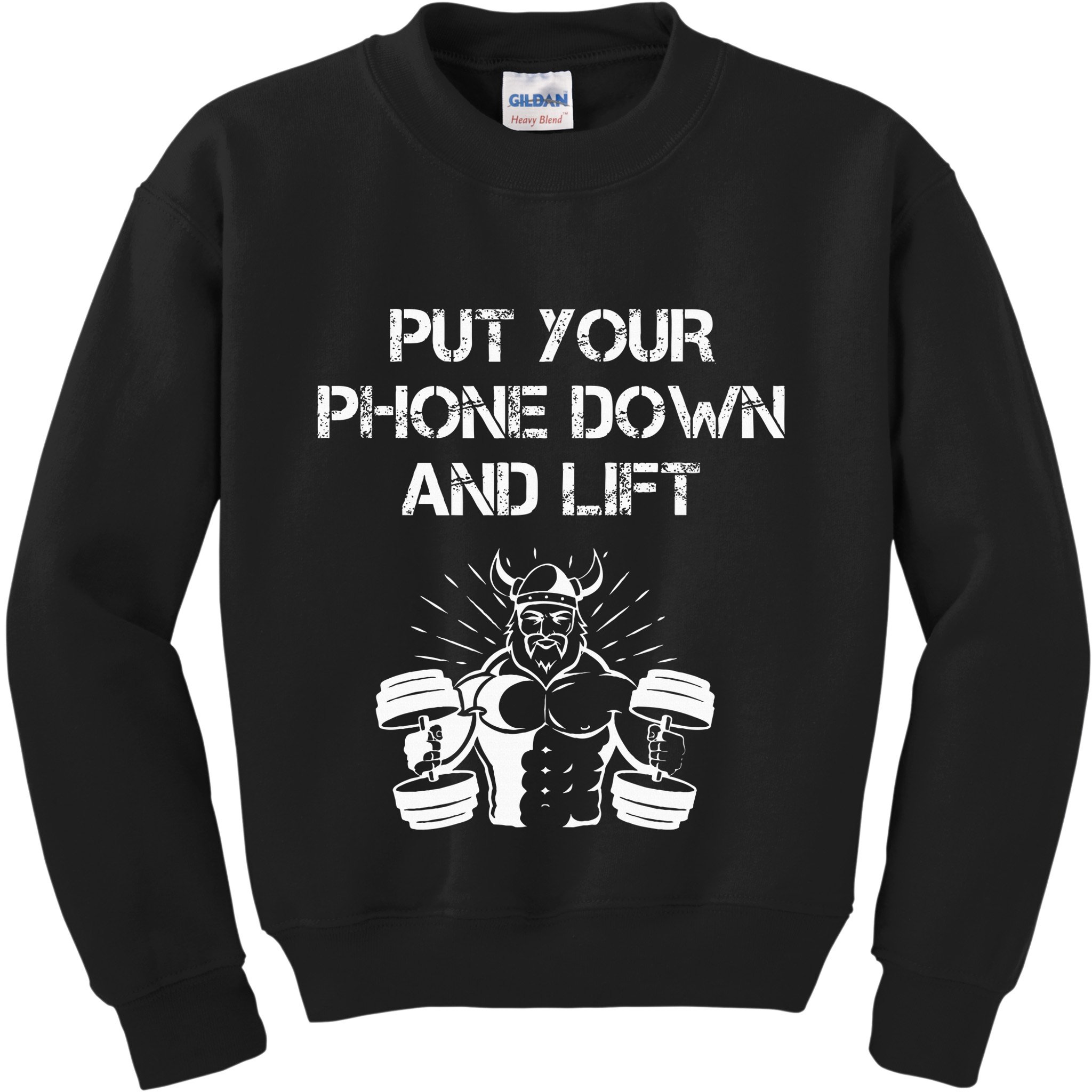 Gym Etiquette Fitness Rules Put Your Phone Down And Lift Kids Sweatshirt