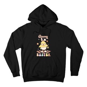 Groovy Easter Funny Chick Retro Easter Day Hoodie