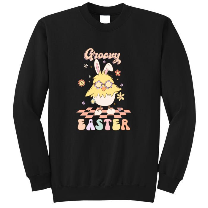 Groovy Easter Funny Chick Retro Easter Day Sweatshirt