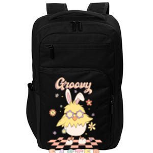 Groovy Easter Funny Chick Retro Easter Day Impact Tech Backpack