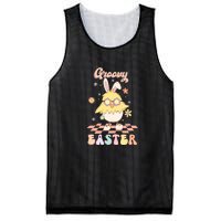 Groovy Easter Funny Chick Retro Easter Day Mesh Reversible Basketball Jersey Tank