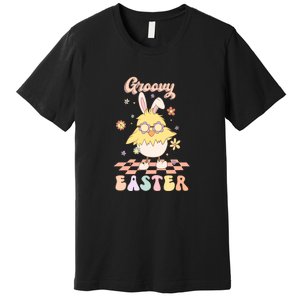 Groovy Easter Funny Chick Retro Easter Day Premium T-Shirt