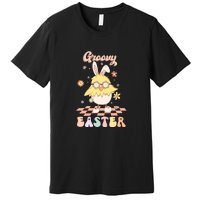 Groovy Easter Funny Chick Retro Easter Day Premium T-Shirt