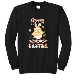 Groovy Easter Funny Chick Retro Easter Day Tall Sweatshirt