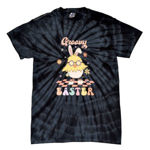 Groovy Easter Funny Chick Retro Easter Day Tie-Dye T-Shirt