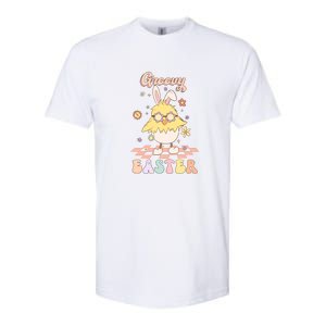 Groovy Easter Funny Chick Retro Easter Day Softstyle CVC T-Shirt