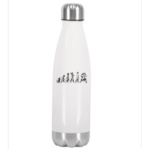 Guitar Evolution Funny Guitarist Player Musician Stainless Steel Insulated Water Bottle