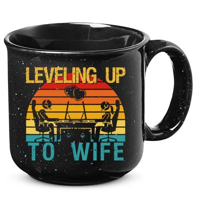 Gamer Engagement Future Mr & Mrs Leveling Up To Wife 15oz Campfire Ceramic Mug