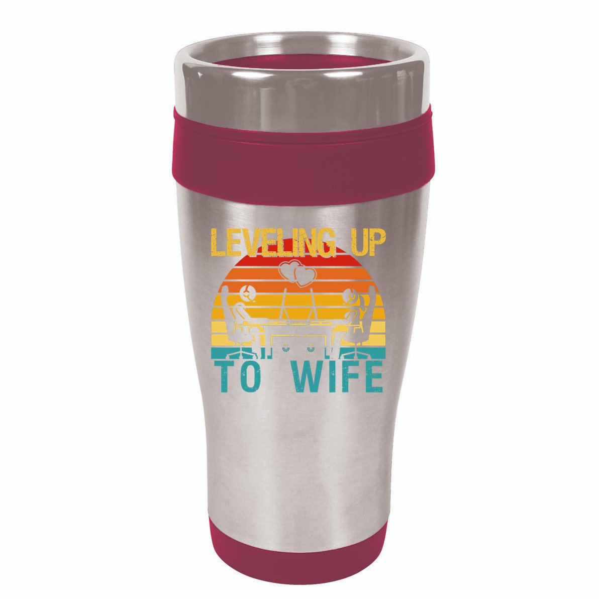 Gamer Engagement Future Mr & Mrs Leveling Up To Wife 16oz Travel Tumbler