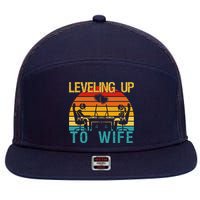 Gamer Engagement Future Mr & Mrs Leveling Up To Wife 7 Panel Mesh Trucker Snapback Hat