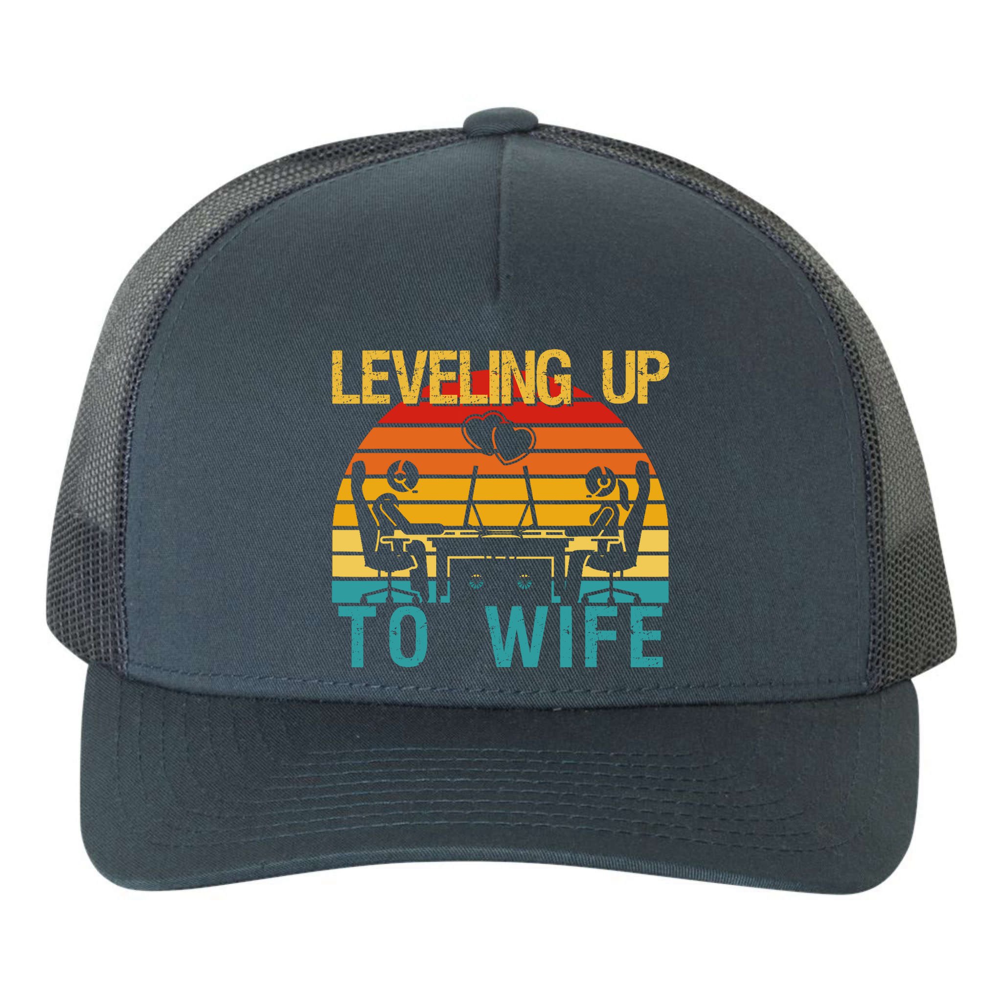 Gamer Engagement Future Mr & Mrs Leveling Up To Wife Yupoong Adult 5-Panel Trucker Hat