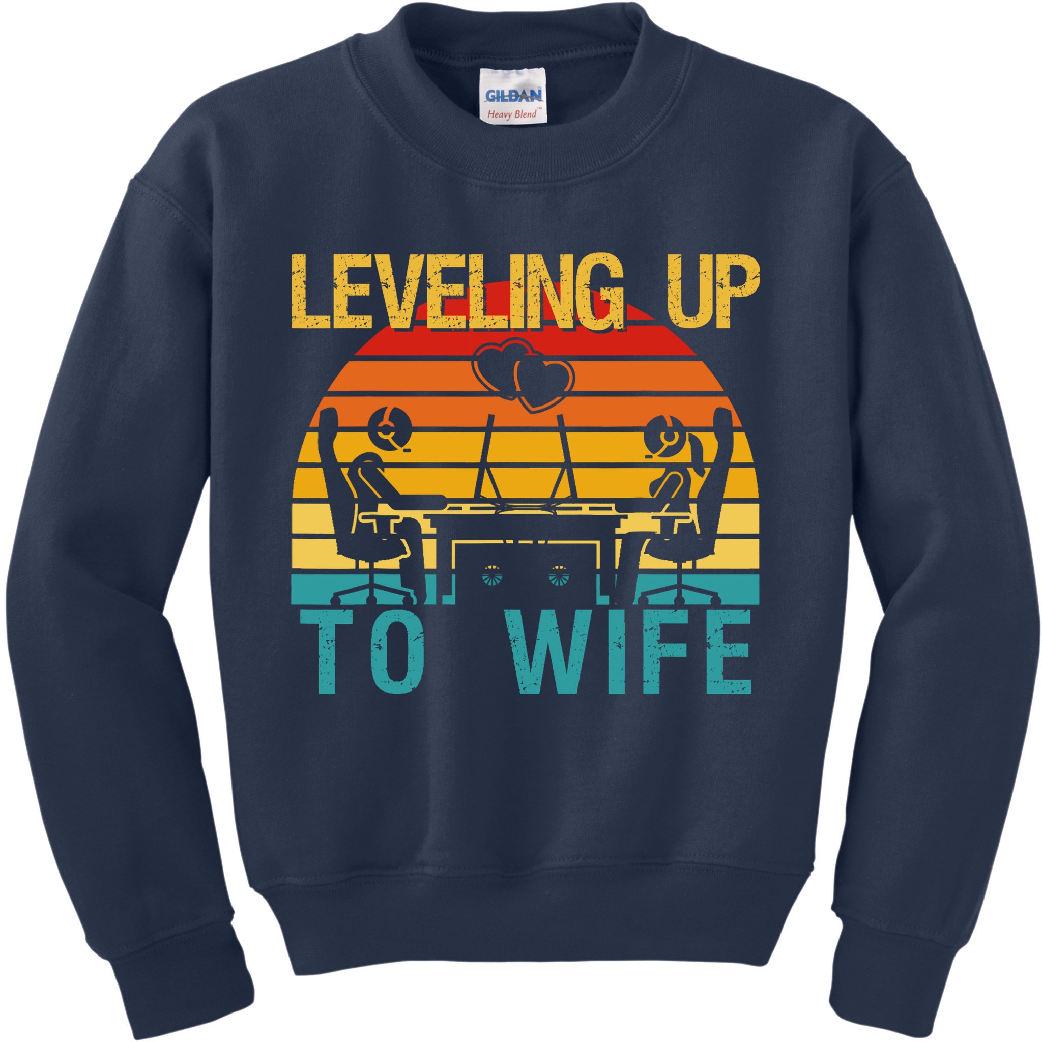 Gamer Engagement Future Mr & Mrs Leveling Up To Wife Kids Sweatshirt