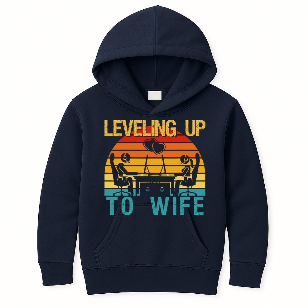 Gamer Engagement Future Mr & Mrs Leveling Up To Wife Kids Hoodie