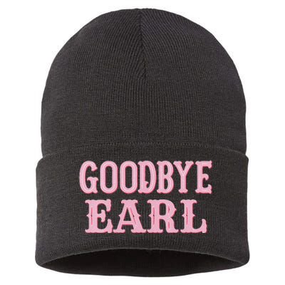 Goodbye Earl Funny Sayings Cow Country Western Concert Sustainable Knit Beanie