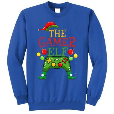 Gamer ELF Family Matching Christmas Funny Gaming Pajama PJ Gift Tall Sweatshirt