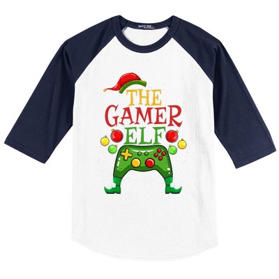 Gamer ELF Family Matching Christmas Funny Gaming Pajama PJ Gift Baseball Sleeve Shirt