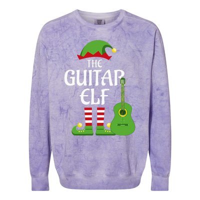 Guitar Elf Family Matching Group Christmas Colorblast Crewneck Sweatshirt