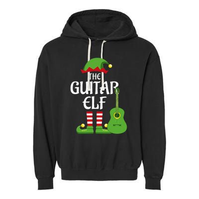 Guitar Elf Family Matching Group Christmas Garment-Dyed Fleece Hoodie